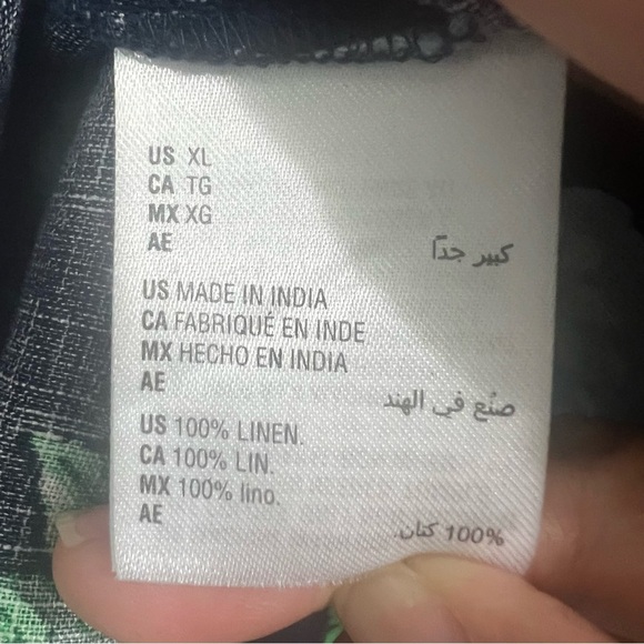 Charter Club 100% Linen Short Tie-Sleeve V Neck Top XL Casual Feminine Beach - Picture 8 of 10